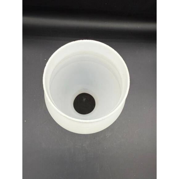 Vintage Milk Glass 10” Oil Lamp with Ruffle Top and 3.5” Base - Picture 5 of 6